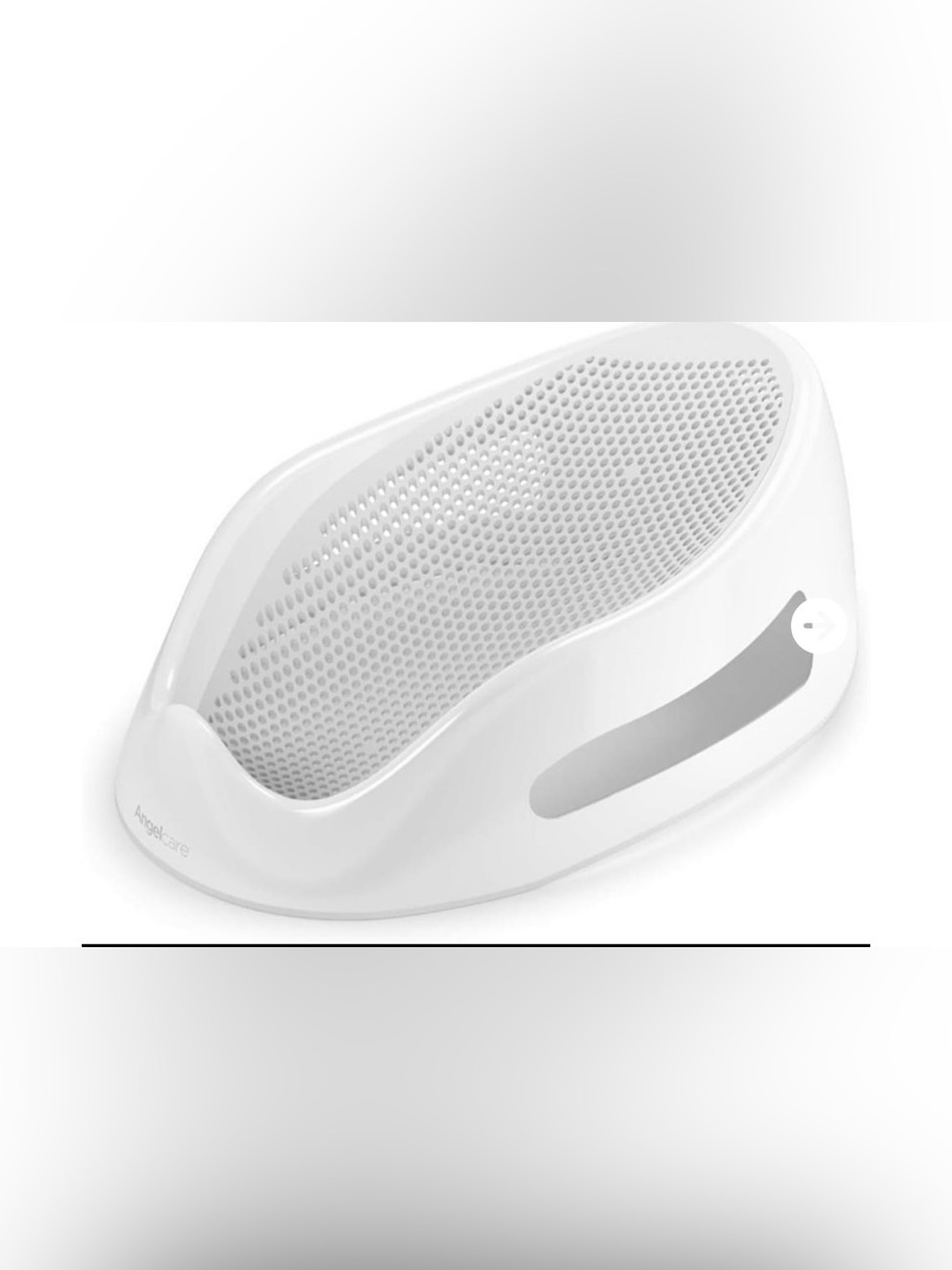 White Baby Bath Support Seat by (brand) - Secure Non-Slip Infant Bath Cradle